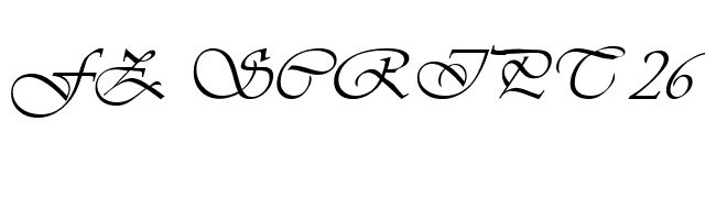 FZ SCRIPT 26 font preview