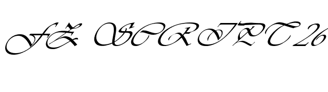 FZ SCRIPT 26 ITALIC font preview