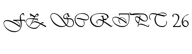 FZ SCRIPT 26 LEFTY font preview