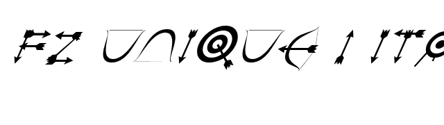 FZ UNIQUE 1 ITALIC font preview