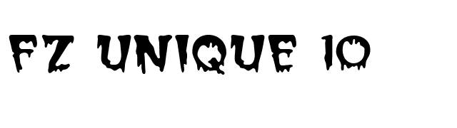 FZ UNIQUE 10 font preview