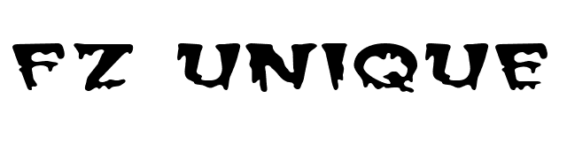 FZ UNIQUE 10 EX font preview