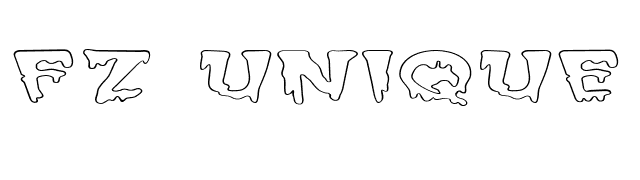 FZ UNIQUE 10 HOLLOW EX font preview