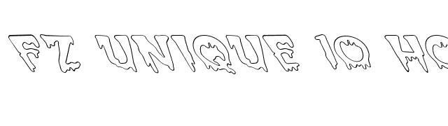 FZ UNIQUE 10 HOLLOW LEFTY font preview