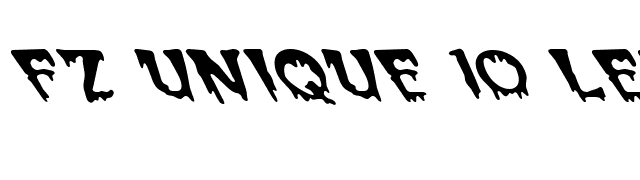 FZ UNIQUE 10 LEFTY font preview