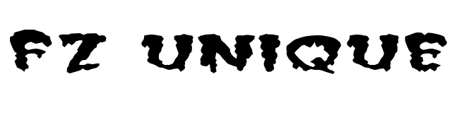 FZ UNIQUE 10 MANGLED EX font preview