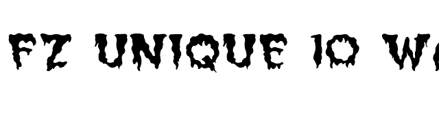 FZ UNIQUE 10 WAVEY font preview