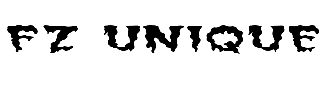 FZ UNIQUE 10 WAVEY EX font preview