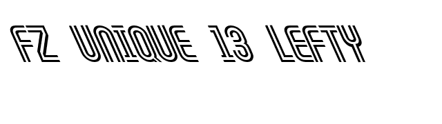 FZ UNIQUE 13 LEFTY font preview