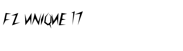 FZ UNIQUE 17 font preview