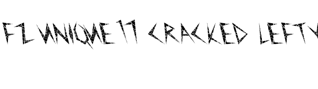 FZ UNIQUE 17 CRACKED LEFTY font preview