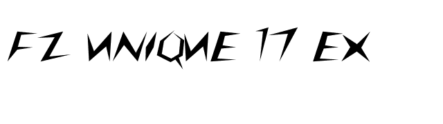 FZ UNIQUE 17 EX font preview