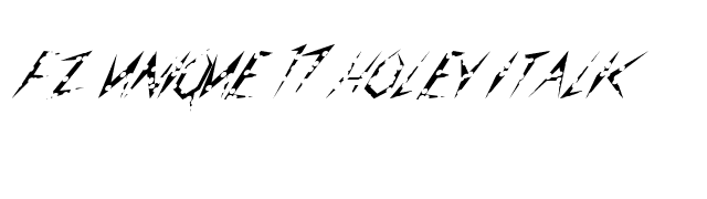FZ UNIQUE 17 HOLEY ITALIC font preview