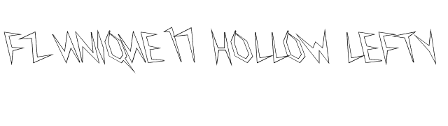 FZ UNIQUE 17 HOLLOW LEFTY font preview