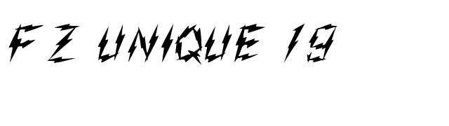 FZ UNIQUE 19 font preview