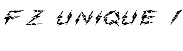 FZ UNIQUE 19 CRACKED EX font preview