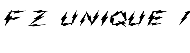FZ UNIQUE 19 EX font preview