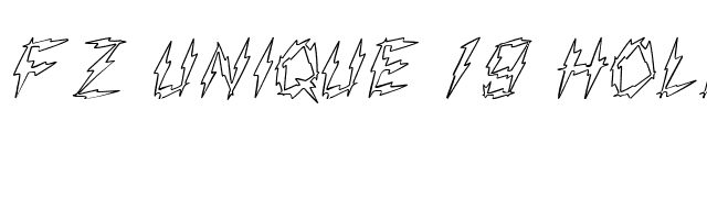 FZ UNIQUE 19 HOLLOW font preview