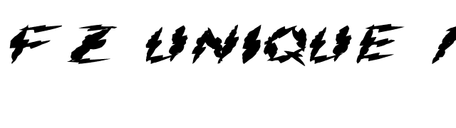 FZ UNIQUE 19 MANGLED EX font preview
