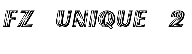 FZ UNIQUE 2 font preview