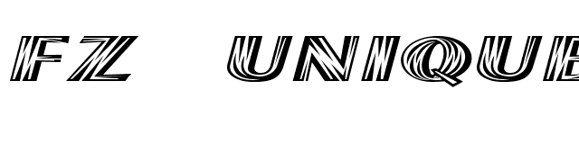 FZ UNIQUE 2 EX font preview