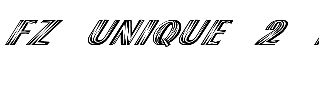 FZ UNIQUE 2 ITALIC font preview