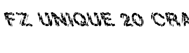 FZ UNIQUE 20 CRACKED LEFTY font preview
