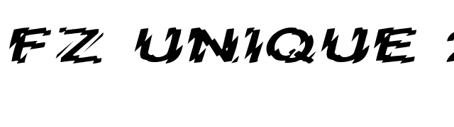 FZ UNIQUE 20 EX font preview