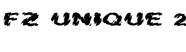 FZ UNIQUE 20 MANGLED EX font preview
