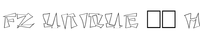 FZ UNIQUE 21 HOLLOW EX font preview
