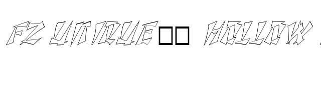 FZ UNIQUE 21 HOLLOW ITALIC font preview