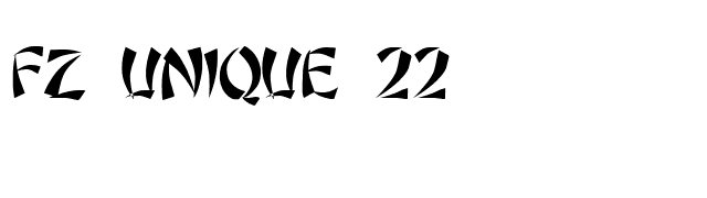 FZ UNIQUE 22 font preview