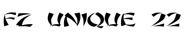 FZ UNIQUE 22 EX font preview