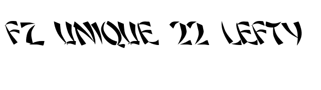 FZ UNIQUE 22 LEFTY font preview