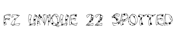 FZ UNIQUE 22 SPOTTED font preview