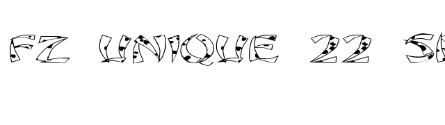 FZ UNIQUE 22 SPOTTED EX font preview