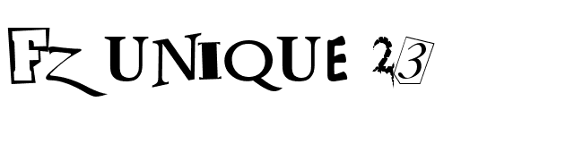 FZ UNIQUE 23 font preview