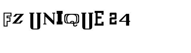 FZ UNIQUE 24 font preview