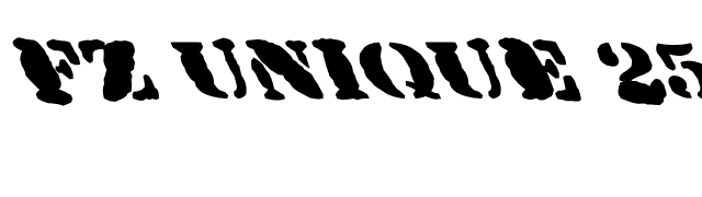 FZ UNIQUE 25 MANGLED LEFTY font preview