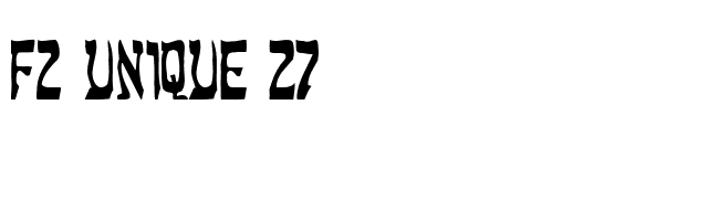 FZ UNIQUE 27 font preview