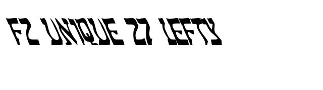 FZ UNIQUE 27 LEFTY font preview