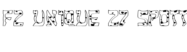 FZ UNIQUE 27 SPOTTED EX font preview