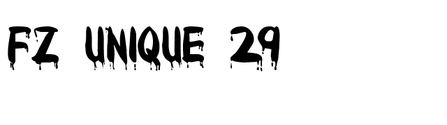 FZ UNIQUE 29 font preview