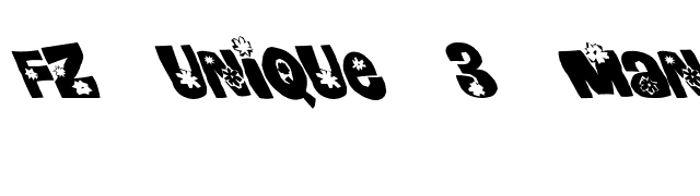 FZ UNIQUE 3 MANGLED LEFTY font preview