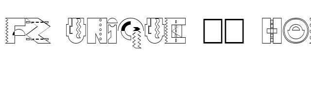 FZ UNIQUE 36 HOLLOW font preview