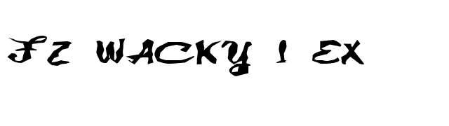 FZ WACKY 1 EX font preview