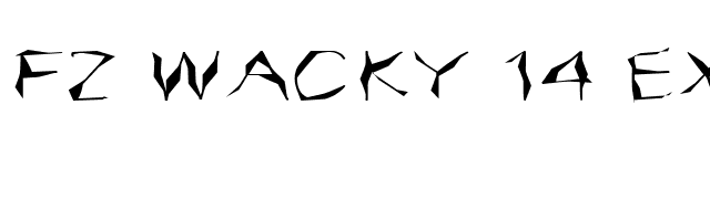FZ WACKY 14 EX font preview