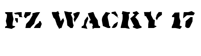 FZ WACKY 17 font preview