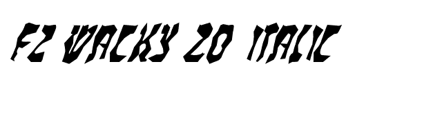 FZ WACKY 20 ITALIC font preview