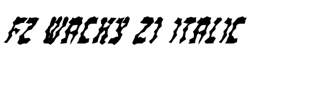FZ WACKY 21 ITALIC font preview